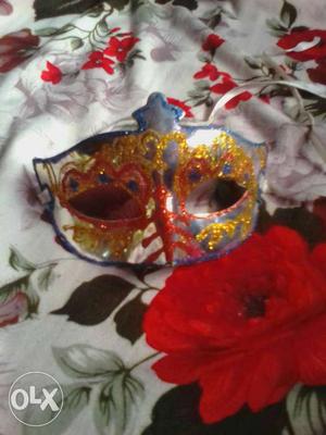 Silver And Brown Masquerade Mask