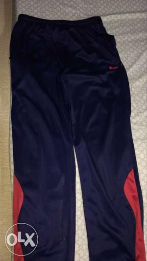 Synthetic material track pant medium size