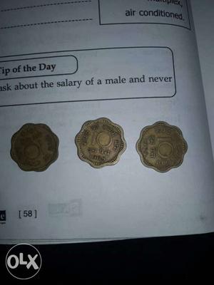 Three 10 Indain Coins