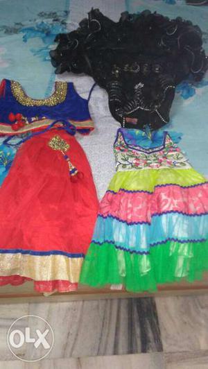 Three dress for one year baby only one time used