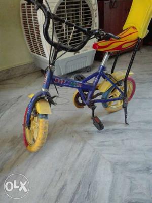 Toddler's Black And Purple Bicycle