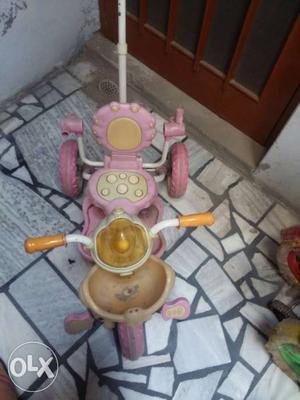 Toddler's Pink And Brown Trike
