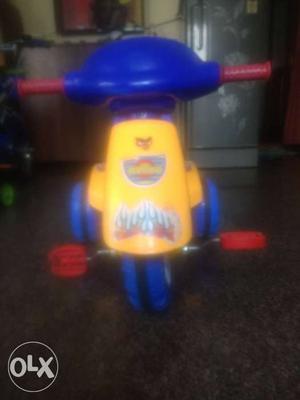 Toddler's Yellow And Blue Plastic Trike