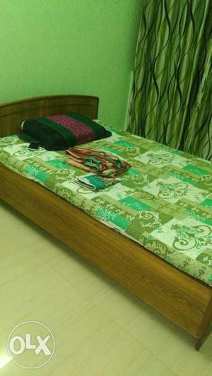 Wooden Deewan which is box bed with mattress