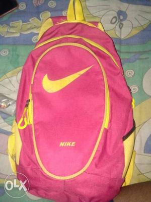 Yellow And Pink Nike Backpack