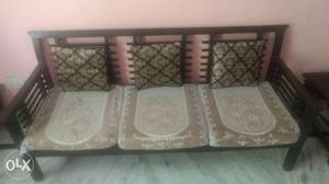 5 seater wooden sofa with centre table for sale