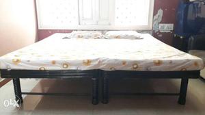 Black Bed Frame With Beddings