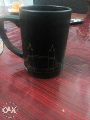 Black color tea cup