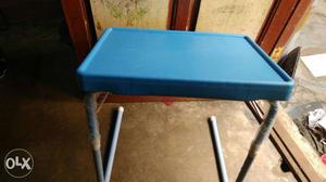 Gray And Blue Plastic Cantilever Table
