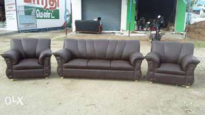 Gray Leather Sofa Seat
