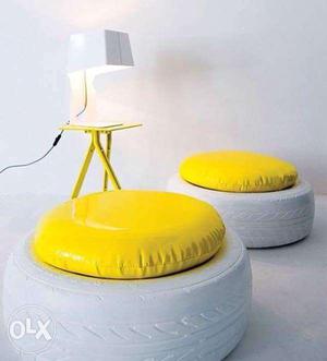 One Yellow Cushion seat