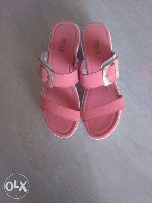 Pair Of Red MSL Sandals