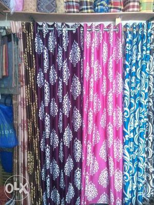 Pink Blue And Purple Window Curtain