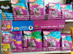 Pink Drools Cat Food Packs