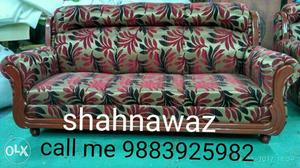 Red fabric florals SOFA