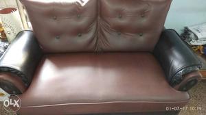 Sparingly used 7 seater antique finish sofa.