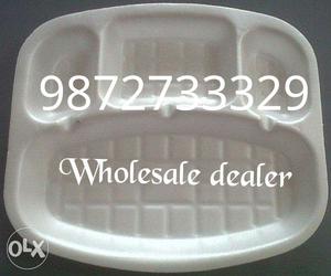 White Plastic Food Tray