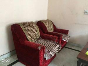 Whola sofa set with 2 one seater and 1 three