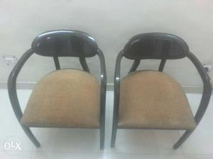 2 Comfortable Coffee Dining Chairs. Almost NEW