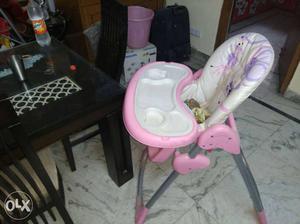 Baby's White And Pink High Chair good condition