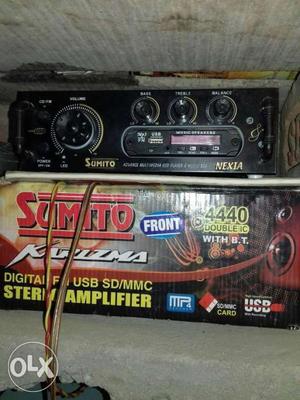 Black Nexia Sumito  Double IC Stereo Amplifier On Box