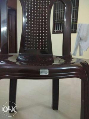 Black Plastic Armless Chair