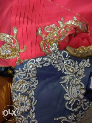 Blue And Red Textiles