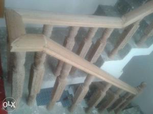 Brown Wooden Stair Rails