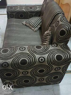 Gray And Brown Cushion Armchair