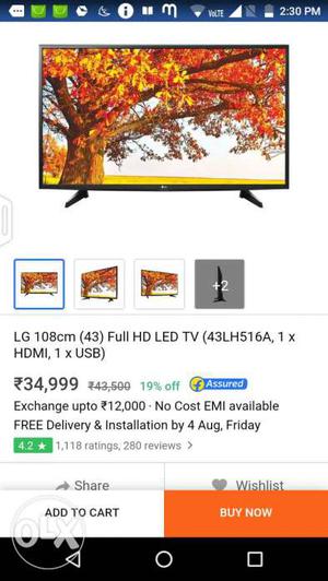 LG HD LED TV Screenshot