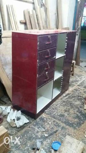 Red Wooden Cabinet
