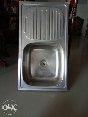Steel kitchen wash basin with extension. New and