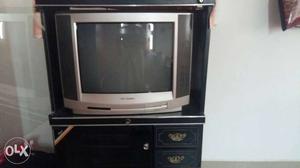 Videocon t.v with whole television stand very pow price