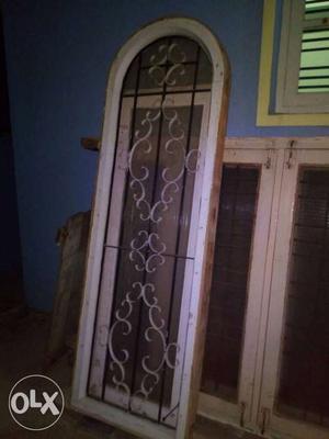 White And Brown Wood Frame Door
