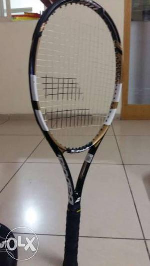 Babolat Evoke 102 Black racquet with overgrip