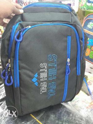 Black And Blue Tag Hills Backpack