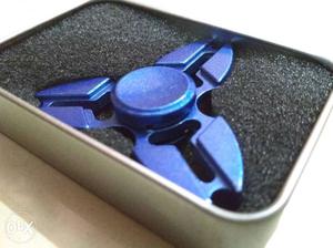 Blue 3-bladed Fidget Spinner In Box