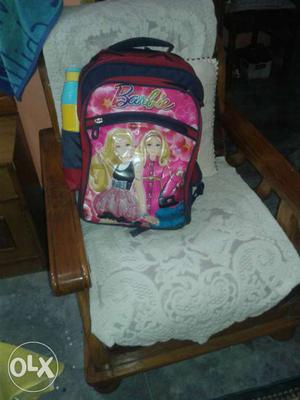 Blue And Pink Barbie Theme Backpack