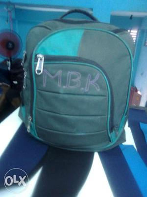 Grey And Green M.B.K Backpack