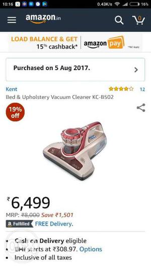 Kent Bed And Upholstery Vacuum Cleaner brand new sealed