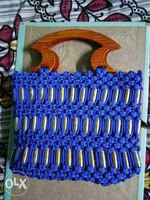 Knitted Blue Bag