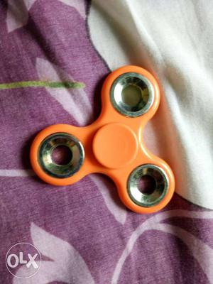 Orange And Grey Fidget Tri-spinner
