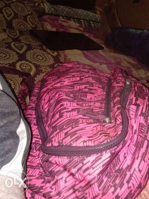 Pink And Brown Backpack