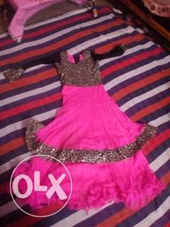 Rani pink evening gown for13to 14 years girl