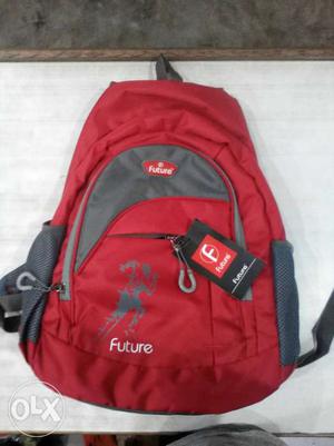 Red And Grey Future Backpack