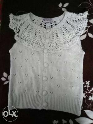 Women's White Knitted Top
