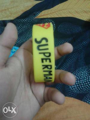 Yellow Superman Silicone Bracelet