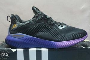 Black And Purple Adidas Sneakers