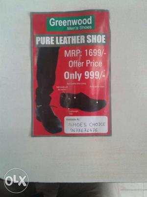 Means pure Leather shoes and Branded (Sparx)