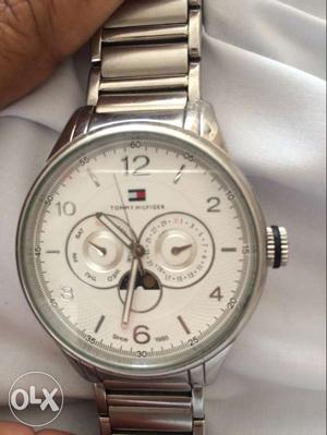 Round Silver Tommy Hilfiger Watch